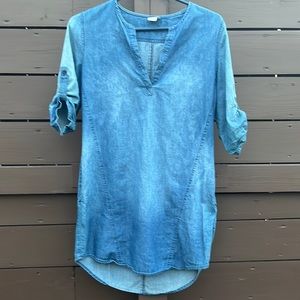 PAPER CRANE CHAMBRAY DRESS.  Size Small